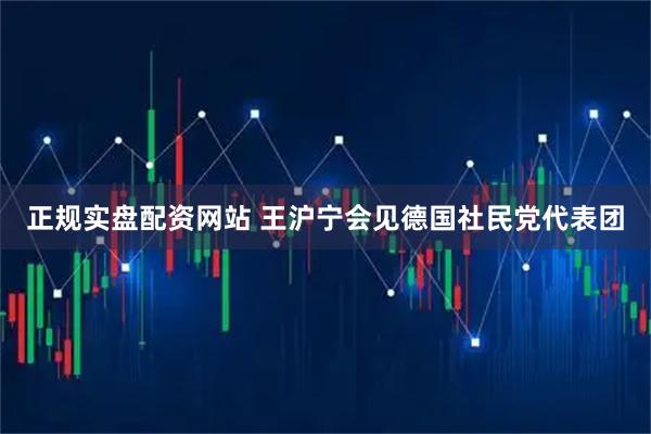 正规实盘配资网站 王沪宁会见德国社民党代表团